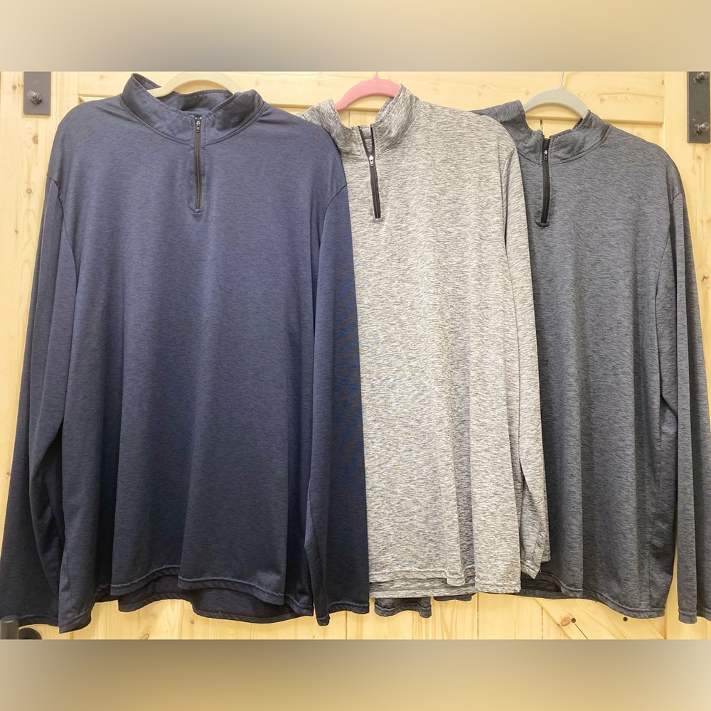 🔥🔥3 Amazon Essentials Quarter-Zip Pullover Dark… - image 2